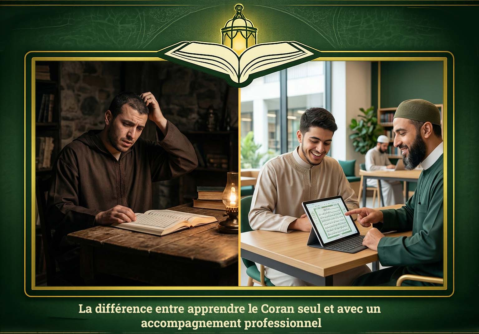 La différence entre apprendre le Coran seul et avec un accompagnement professionnel